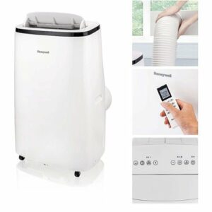 Honeywell - 775 Sq. Ft Portable Air Conditioner with Dehumidifier & Fan - White