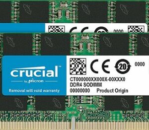 Crucial - 32GB (2PK 16GB) 3200MHz speed PC4-25600 DDR4 SODIMM Laptop Memory Kit - Green