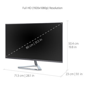 ViewSonic - VX3276-MHD 31.5" IPS LCD FHD Monitor (DisplayPort VGA, HDMI) - Metallic Silver