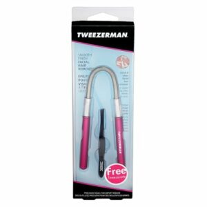 Tweezerman - Smooth Finish Facial Hair Remover with Included Tweezerette - Pink