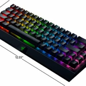 Razer - BlackWidow V3 Mini Hyperspeed 65% Wireless Mechanical Clicky Tactile Switch Gaming Keyboard with Chroma RGB Backlighting - Black