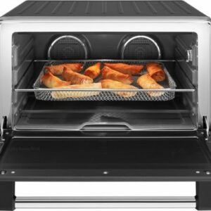 KitchenAid - Dual Convection Countertop Oven with Air Fry and Temperature Probe - KCO224 - Black Matte