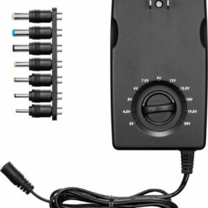 Insignia™ - 3,000 mA 5’ Universal AC Adapter for High-Output Devices - Black