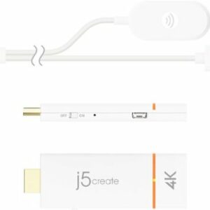 j5create - ScreenCast 4K Wireless Display Adapter - White