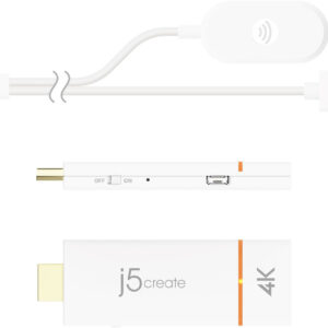 j5create - ScreenCast 4K Wireless Display Adapter - White