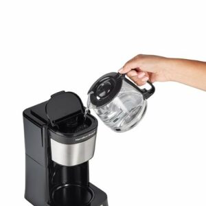 Hamilton Beach - Compact 5-Cup Coffee Maker with Programmable Timer - BLACK