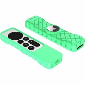 SaharaCase - Apple TV 4K Remote Silicone Case for Apple AirTag - Green Glow