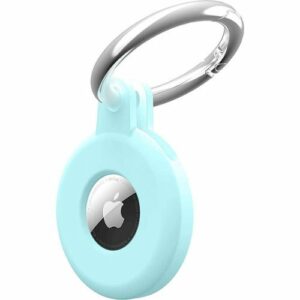 SaharaCase - EasyClip Silicone Case for Apple AirTag - Glow Blue