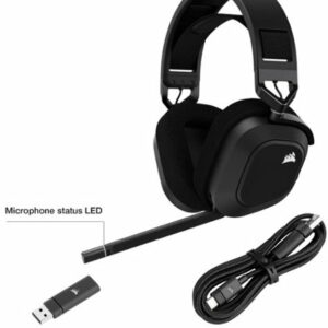 CORSAIR - HS80 RGB Wireless Gaming Headset for PC, Mac, PS5, PS4 - Carbon