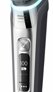 Philips Norelco - 9500 Rechargeable Wet/Dry Electric Shaver with Quick Clean, Travel Case, and Pop up Trimmer - Silver