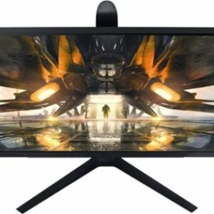 Samsung - Odyssey 27” IPS LED QHD FreeSync Premium & G-Sync Compatible Gaming Monitor with HDR (Display Port, HDMI) - Black