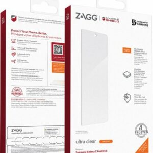 ZAGG - InvisibleShield Ultra Clear+ with D3O Advanced Scratch & Shatter Screen Protector for Samsung Galaxy Z Fold3 5G