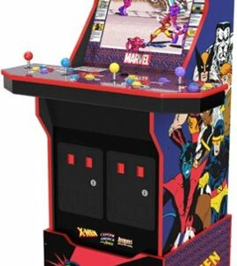 Arcade1Up - X-Men Arcade with Stool, Riser, Lit Deck & Lit Marquee - Multi