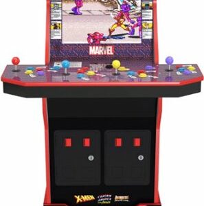 Arcade1Up - X-Men Arcade with Stool, Riser, Lit Deck & Lit Marquee - Multi