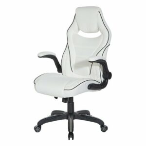 OSP Home Furnishings - Xeno Gaming Chair in Faux Leather - White