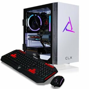 CLX - SET Gaming Desktop - Intel Core i7 10700F - 16GB Memory - NVIDIA GeForce RTX 3060 - 500GB NVMe M.2 SSD + 3TB HDD - White