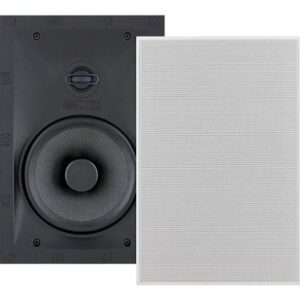 Sonance - VP66 THIN LINE RECTANGLE SINGLE SPEAKER - Visual Performance Thin Line 6-1/2" 2-Way In-Wall Speaker (Each) - Paintable White