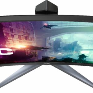 AOC - Geek Squad Certified Refurbished G2 Series 24" LED Curved FHD FreeSync Monitor - Black/Red