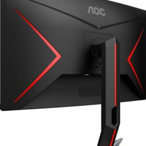 AOC - Geek Squad Certified Refurbished G2 Series 24" LED Curved FHD FreeSync Monitor - Black/Red