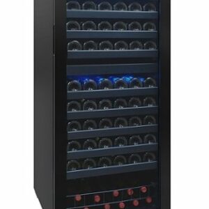 Vinotemp - 110-Bottle Dual Zone Wine Cooler with Touch Screen - Black