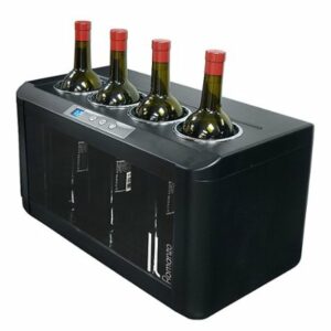 Vinotemp - 4-Bottle Open Wine Cooler - Black