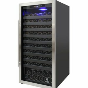 Vinotemp - 114-Bottle Freestanding Single-Zone Wine Cooler - Silver