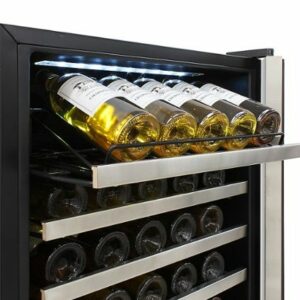 Vinotemp - 155-Bottle Dual Zone Wine Cooler - Silver