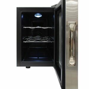 Vinotemp - 6-Bottle Single Zone Wine Cooler with Touch Screen - Silver