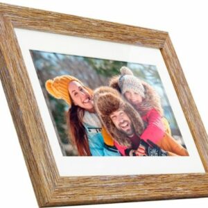 Aluratek - 10" LCD Wi-Fi Touchscreen Digital Photo Frame - Distressed Wood