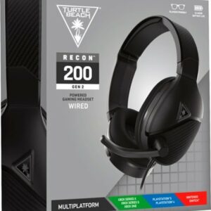 Turtle Beach - Recon 200 Gen 2 Powered Gaming Headset for Xbox One, Xbox Series X|S, PS5, PS4, Nintendo Switch - Black