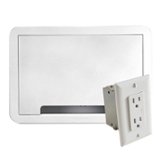 Sanus - TV Media In-Wall Box W/ Power Supply Kit - 9" - White