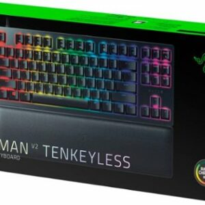 Razer - Huntsman V2 TKL Wired Optical Purple Clicky Switch Gaming Keyboard with Chroma RGB Backlighting - Black