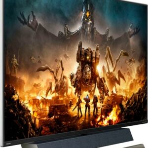 Philips - Geek Squad Certified Refurbished Momentum 55" LED 4K HDR Gaming Monitor - Black