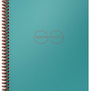 Rocketbook - Core Smart Reusable Notebook Dot-Grid 8.5" x 11" - Neptune Teal