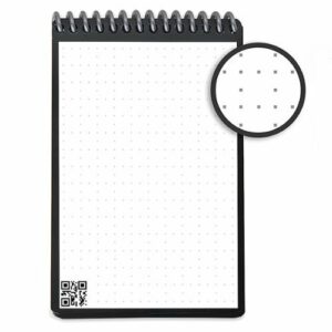 Rocketbook - Mini Smart Reusable Notebook Dot-Grid 3.5" x 5.5" - Infinity Black