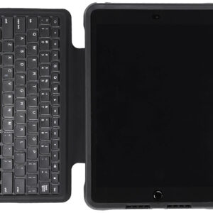 OtterBox - Unlimited Series w/Keyboard Folio for Apple® iPad® (7th generation, 8th generation, and 9th generation) - Black Crystal