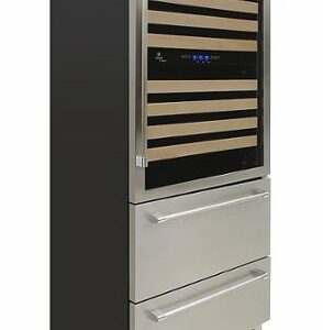 Vinotemp - 135-Bottle Wine Cooler with Drawer - Black