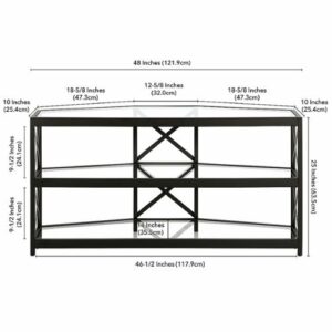 Camden&Wells - Celine TV Stand for TVs Up to 55" - Blackened Bronze/Glass