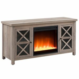 Camden&Wells - Colton Crystal Fireplace TV Stand for TVs Up to 55" - Gray Oak