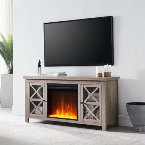 Camden&Wells - Colton Crystal Fireplace TV Stand for TVs Up to 55" - Gray Oak