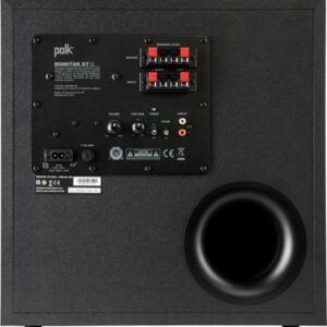 Polk Audio - Monitor XT12 12" 100W Class A/B Amplifier Subwoofer - Midnight Black