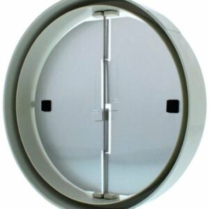 Zephyr - Duct 6 in. Low-Profile Round Damper with Collar for Range Hood - White