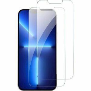 SaharaCase - ZeroDamage Ultra Strong Tempered Glass Screen Protector for Apple iPhone 13 and iPhone 14 (2-Pack) - Clear