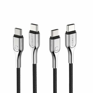 Cygnett - Armored 6' 2.0 USB-C to USB-C Charge and Sync Cable - Black