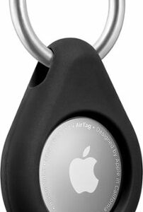 Insignia™ - Key Ring Case for Apple AirTag (2-Pack) - Black