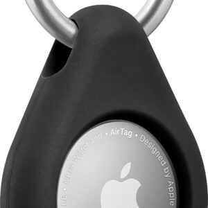 Insignia™ - Key Ring Case for Apple AirTag (2-Pack) - Black