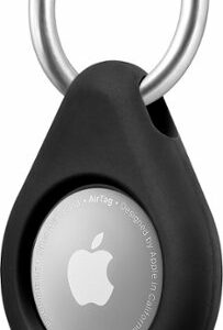 Insignia™ - Key Ring Case for Apple AirTag (2-Pack) - Black