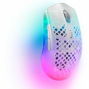 SteelSeries - Aerox 3 Super Light Honeycomb Wireless RGB Optical Gaming Mouse - Ghost Edition