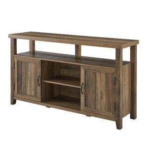 Walker Edison - Classic 2-Door TV Stand for Most TVs up to 65” - Rustic Oak