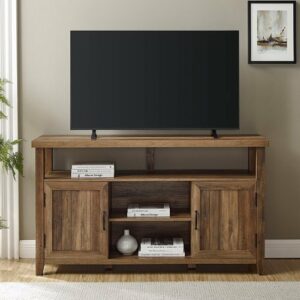 Walker Edison - Classic 2-Door TV Stand for Most TVs up to 65” - Rustic Oak